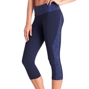 Athleta Blue Splits Revelation Activewear Capris